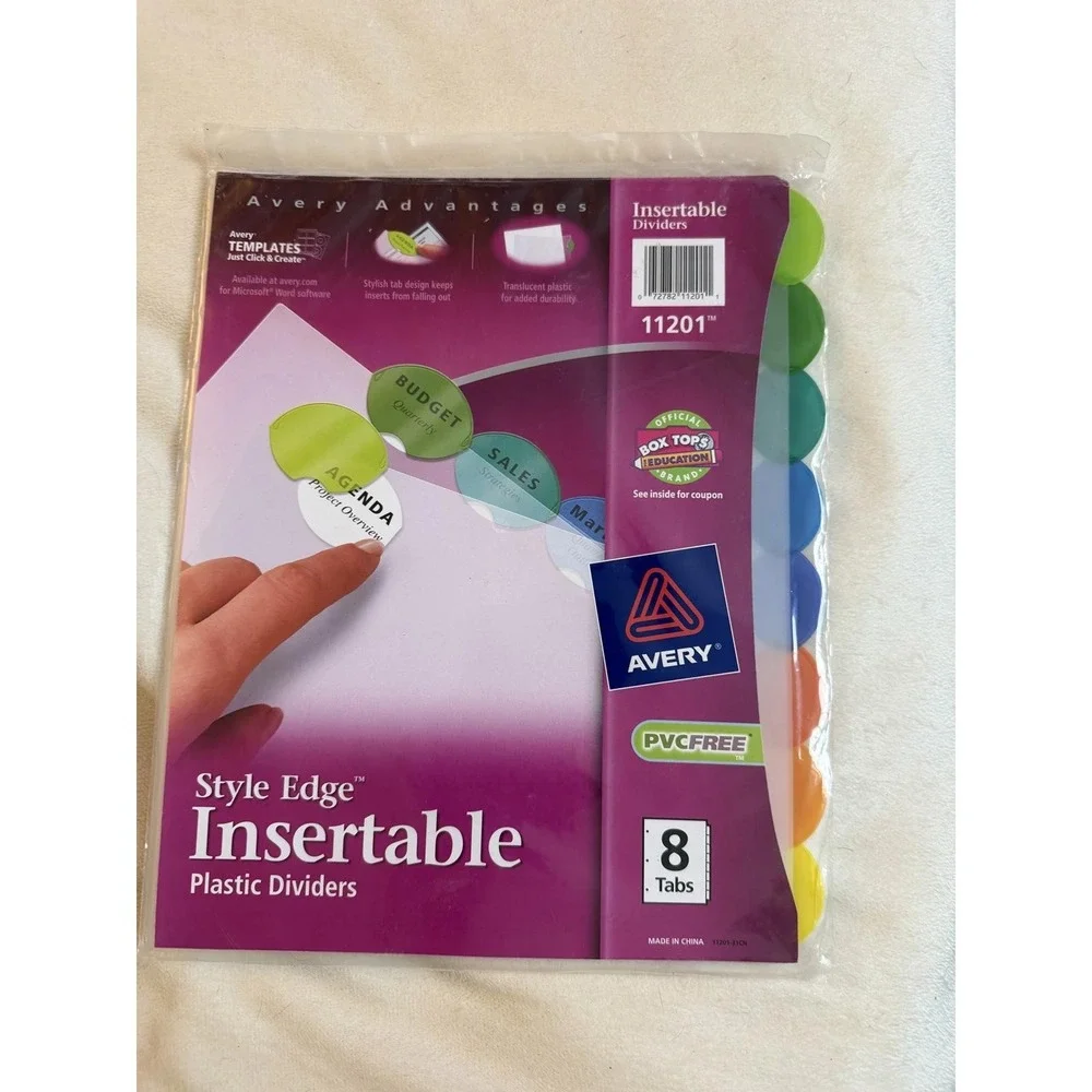 NWT Eight dividers colorful